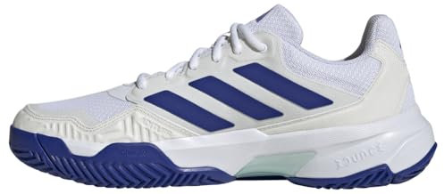 adidas Courtjam Control 3 Tennis Shoes, Scarpe Uomo, Cloud White/Lucid Blue/Semi Flash Aqua, 48 EU