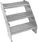Escalera Metálica Ajustable de 3 Secciones 600mm 60cm de Ancho Escalera de Metal Escalera Exterior Jardín Patio Escalones Galvanizados Impermeables Rejillas con Pernos Arandelas y Tuercas GRATIS