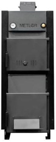 METLOR Caldera de Leña CL ECO 35, Negra, Madera, Caldera, Estufa de Leña, 35,25kW, 96L, 90ºC, 193ºC, 287Kg, 1200x560x960mm