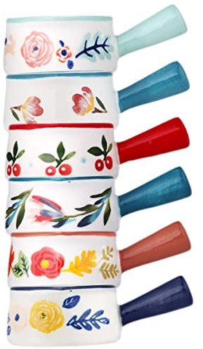 LIFKOME 6stücke Keramik-sirupkrug Mit Ausgießer Für Milch Creamer Kaffee Sirup Kleine Kreative Tauch Schalen Aus Feiner Keramik Für Küche Und Restaurant