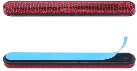 Aiyomi 2 Stück 100 x 13 x 7mm Roter Rechteckiger Reflektor Rückstrahler Katzenauge für Motorrad Fahrrad Multifunktional Scooter Selbstklebend Hinten E4 Roter