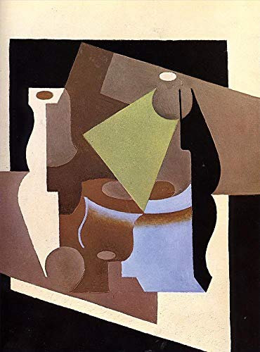 Toperfect Ölgemälde auf Leinwand, 23 berühmte Wandkunst, Stillleben mit Lampe 1919 Kubismus abstrakt –05, €50-2000 Handgemalt von Lehrern der Kunstakademien