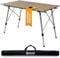 NATURBUMMLER® Campingtisch klappbar [Solid Litec+] ultraleichter & höhenverstellbarer Klapptisch mit Tragetasche – faltbar & rostfrei aus Aluminium (XL) für Outdoor Camping Angeln