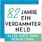 Stuff4 82. Geburtstagskarte Lustig - Verdammter Held - 82 Geburtstag Männer Mann Papa Opa Urgroßvater Onkel Bruder Cousin, 145mm Humorvolle Glückwunschkarten Geburtstagsgeschenk für Männer