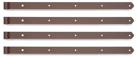 Alberts 822095 DURAVIS® Ladenband | gerade, Abschluss abgerundet | rostbraun duplexbeschichtet | Rollen-Ø 16 mm | Größe 800 x 45 mm | 4er Set