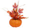 PINEPAN Künstlicher Kürbis Deko für Halloween, Thanksgiving, Herbstdeko Granatapfel, 20 cm x 10,5 cm, 1 Stück