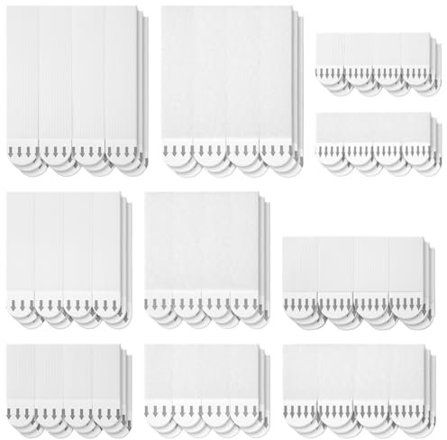 SCROLIEY 60 Paires (120 Bandes) Languettes Accroches Tableaux sans Percer Bandes de Suspension Résistantes à l'Eau pour Cadres Photos, Horloges Murales, Miroirs Muraux et plus encore