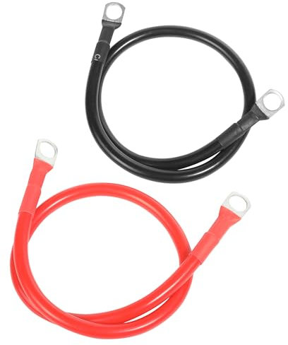 Flaconi 12v 5AWG Cable Bateria Coche,Cable de Batería Coche,Pinzas Bateria Coche,Cable Borne Bateria Rojo y Negro de Inversor con Terminales,para Automóviles,Camiones y Vehículos Recreativos