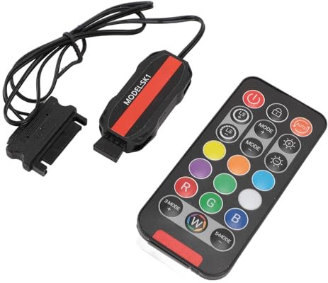 ARGB PC Fan Controller Kit, 21 Keys Remote Controller, 215 Dynamic Lighting Modes, Supports 5V 3Pin ARGB LED Strip or Fan for Stable Current Transmission