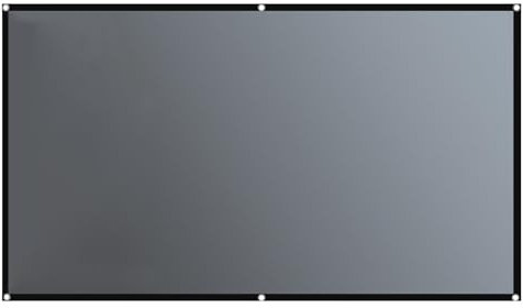 Cortina de proyector de pantalla de proyector para exteriores de 130 pulgadas, pantalla de proyección 16:9 con borde negro, 4K HD, pantalla grande, plegable, portátil, para cine en casa, presentación
