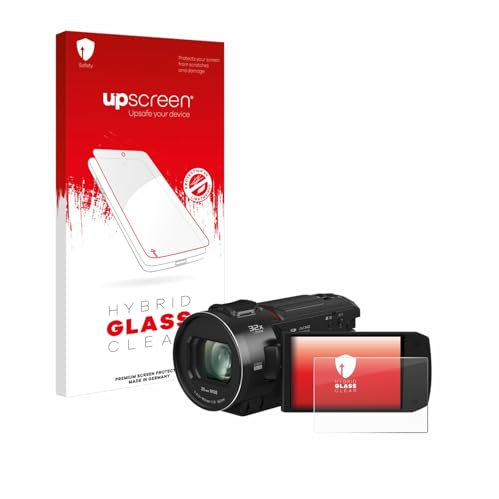 upscreen Screen Protector Film compatible with Panasonic HC-VX3-9H Glass Protection, Extreme Scratch Resistant