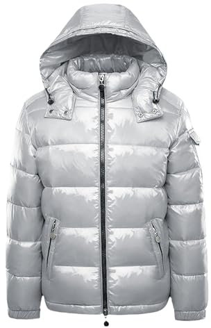 Black of Friday Deal Womens Down Winter Coats Waterproof Padded Puffer Jackets Warm Snow Thickened Parka Overcoat Hooded Zip Up Outwear for Outdoor Hiking Shiny Jacket Coat
