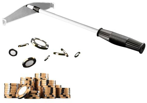 Token Picker, Telescopic Token Rake | Chip Rake Tool | Portable Collector Rake, Metal Supplies, Telescopic Harrow Picker
