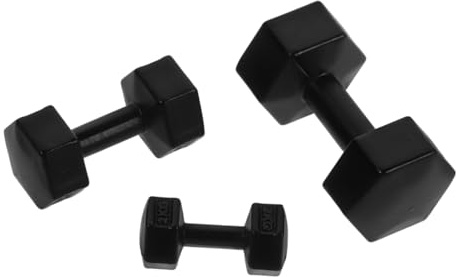 UPKOCH Miniatur-Fitnessstudio-Ornament 3 Stück Puppenhaus-Hanteln Miniatur-Sportgeräte Hantelmodell Puppenhausminiatur Für Puppenhausdekoration Und Spielszene