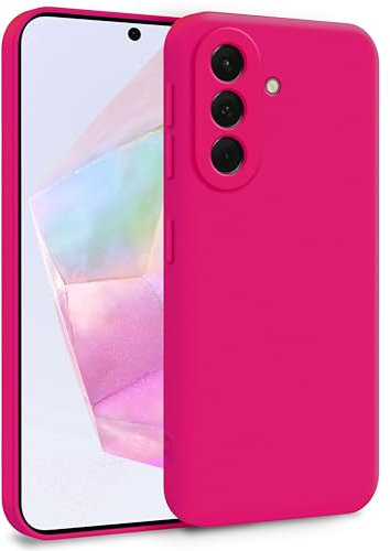 MyGadget Coque Silicone Compatible avec Samsung Galaxy A36 5G - Case TPU Souple & Soft avec Doublure Microfibre - Cover Protection Extra Fine & Légère Rose Foncé