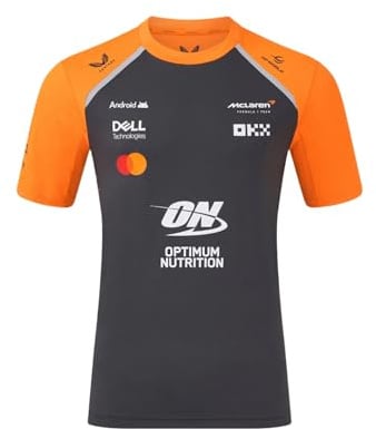Castore McLaren F1 2025 Men's Team T-Shirt, Phantom/Autumn Glory, XXXXL