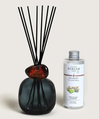 Lampe Berger - Bouquet MINERAL Noir + 180 ml Terre Sauvage