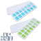 2 Pcs Ice Cube Tray,Save Freezer Space with Non Spill Stackable Lids,Dishwasher SafeMoulds with No-Spill Removable Lid, Easy-Release Silicone and Flexible 28 Ice Trays for Freezer.