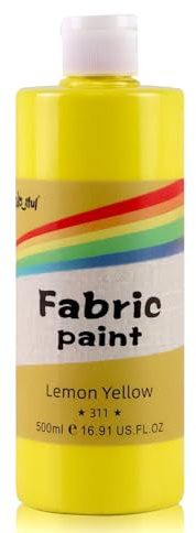 Colorful Pintura para tela, 500 ml, amarillo limón