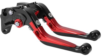 TUCKBOLD Leve Freno Frizione Corti Per Kawasaki Z750 2007-2012 1 Coppia | Materiale Lega Alluminio, Colore Rosso Solido, 6 Posizioni Regolabili, Per Kawasaki Z800 2013-2016