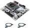 CWWK NAS Motherboard 8 Bay avec 10GbE RJ45, N355 CPU Mini ITX Carte mère Blanc M8, 2 x NVMe, Dual 2.5GbE LAN, M.2 WiFi, USB-C, DDR5 NO RAM/SSD, PCIe x1, TF (2X 4-SATA Cable)