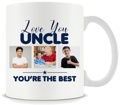 Giftme Personalised Photo, Love You Uncle You're The Best, 11oz Coffee, Tea, Ceramic Mug.