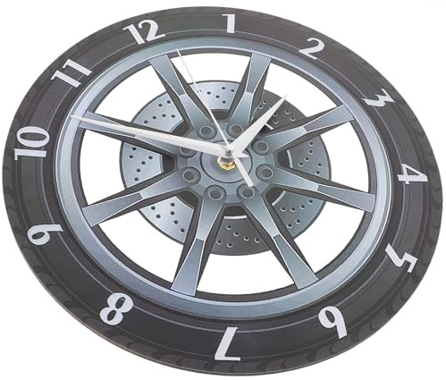 jojofuny Wanduhr aus Acryl, Schwarz, Modern, Leise, für Weihnachten Party | Acryl, Kratzfest und Verschleißarm, Modernes Industrie Design, für Kinderzimmer und Shop