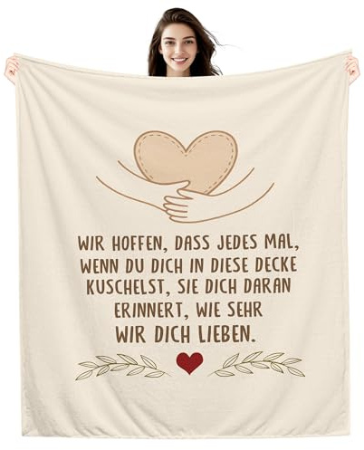 Amorea Wir hoffen DASS jedes Mal wenn du Dich in Diese Decke kuschelst sie Dich daran erinnert wie sehr wir Dich lieben Decke für Frau Mann Mama Papa Oma Opa Tochter Schwester Geburtstag