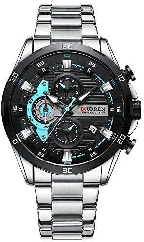 Curren Herren Armbanduhr/Sport-Armbanduhr, Armband aus Edelstahl, wasserdicht, luxuriöses Fashion-Accessoire, Business-/Casual-Look