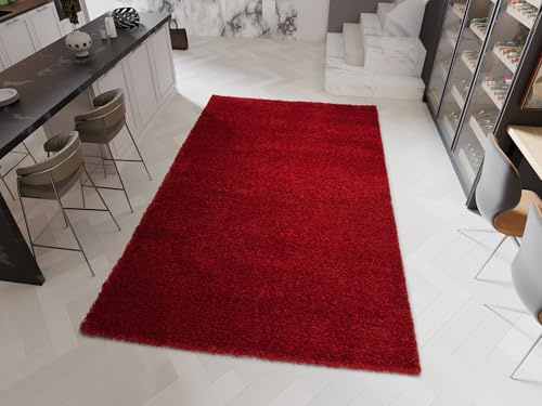 Mein Teppichmarkt Teppichträume werden wahr! Breeze Shaggy Hochflor Langflor Teppich in rot, Größe: 200x250 cm