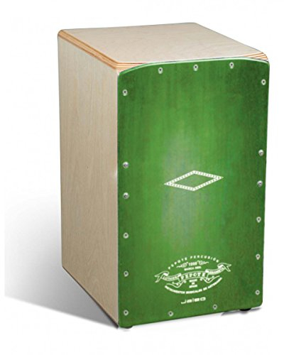 CAJON RUMBERO - Pepote (Jaleo) Colores (Tapa Verde) (28,5 x 29 x 47 Cm.)