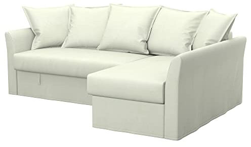 Soferia Sofabezug L Form Kompatibel Mit Holmsund Ecksofabezug Ecksofaüberzug Ecksofaüberwurf Sofaschoner Cover Kunstleder Lederoptik Wasserabweisend Pflegeleicht Antiallergisch Eco Leather Ecru