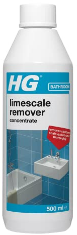 HG Limescale Remover Concentrate, Sink, Tap, Glass & Toilet Cleaner, Descaler Liquid for Bathroom, Anti Limescale for Shower Screen, Shower Head & Bath, Chrome Safe - 500ml