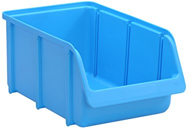 Hünersdorff Sichtbox / Stapelbox / Lagerbox in Größe 4, stapelbar, Farbe: Blau