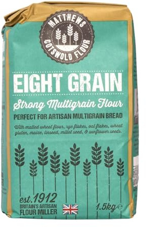Matthews Cotswold Eight Grain Strong Multigrain Flour - 1.5kg Bag (Single Bag)