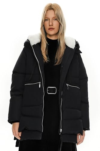 Orolay Women's Thickened Down Jacket Black X-Large