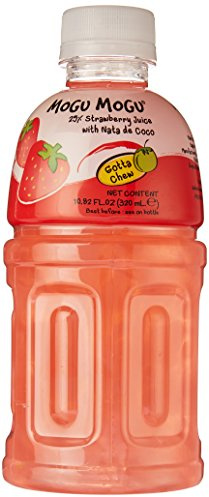 Beber Nata de coco Fresa MOGU 320ml Tailandia - Juego de 12 piezas