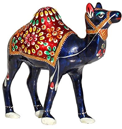 WINTER -Angebote-Woche - SouvNear Kamel Figur Deko, Holz Statuen Figuren Skulptur Dekoriert mit Meenakari Arbeit für Wohnzimmer, Schlafzimmer Deko, Geschenk aus Indian