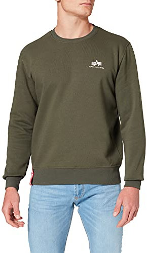 Alpha Industries Basic Sweater Small Logo Sweatshirt für Herren Dark Olive
