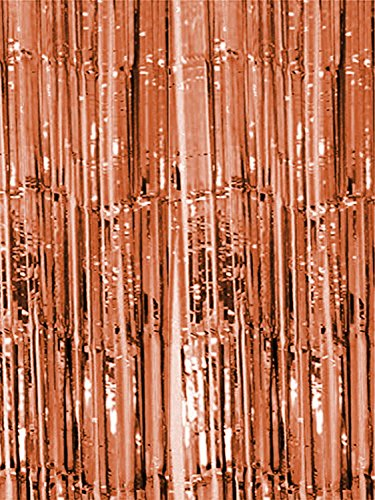 Oblique Unique® Lametta Vorhang 92x245 cm (Rosegold)