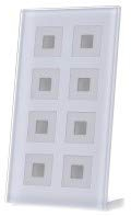 MDT KNX RF+ Funk Glastaster Plus 8-fach mit Aktor, Weiß