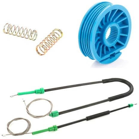 LST Fensterheber Reparatursatz Seilzug Rolle Set hinten kompatibel mit Ford Focus II Cabrio Coupe 2006-2010