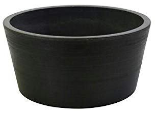 Klocke Pflanzgefäße Klassische Kunststoff Schale Garten - Runde Gartenschale zum Bepflanzen – Kunststoffschale Tischdeko - Blumenschale Winterfest (Klein: Ø 20cm - Höhe: 9,5cm, Anthrazit)