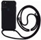 Meivs Schutzhülle kompatibel mit Samsung Galaxy A21S, verstellbar, Halsband, Schnürsenkel, Silikon, Schwarz