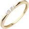 Jobo Damen-Ring schmal aus 8 Karat 333 Gold mit 3 Zirkonia Größe 56