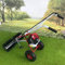 2-Stroke Power Broom Lawn Sweeper, Gasoline Engine Powered Brush Clearing Machine for Driveway, Turf, Snow, Artificial Grass