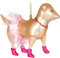 BRUBAKER Jack Russel Terrier als Prima-Ballerina - Handbemalte Weihnachtskugel Hund aus Glas - Mundgeblasener Christbaumschmuck Figuren Lustig Deko Anhänger Baumkugel - 11,8 cm