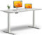 KRIEG HighDesk Basic Höhenverstellbarer Schreibtisch 180 x 80 cm I Weiß + Weiß - Elektrischer Sitz- & Stehtisch mit Tischplatte - Stehschreibtisch Elektrisch Höhenverstellbar