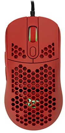 White Shark, Galahad Red, Mouse da Gaming con Cavo USB, Mouse Ottico per PC Gaming con Pulsante per Attivare i LED Sotto il Mouse, 6 Pulsanti Programmabili, Compatibile con Windows e MacOS, Rosso