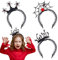 MELLIEX 3 Stück Halloween Haarreif Haarschmuck, Halloween Haarreifen Haarband Schwarz, Halloween Kopfschmuck Für Damen Herren Kind Halloween Karneval Maskerade